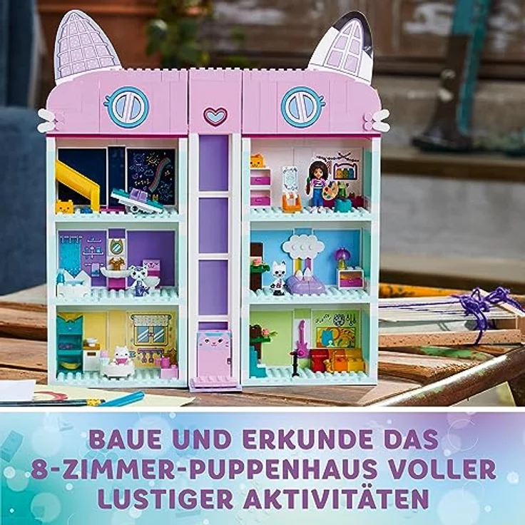 LEGO 10788 Gabby's Dollhouse Spielzeug-Set, 8 Zimmer & 4 Etagen Gabbys Puppenhaus Spielzeug mit Gabby, Pandi, Meerkatz, Kuchi Figuren und Zubehör, Geschenk für Mädchen ab 4 Jahren, Jungen und Kinder – Bild 2