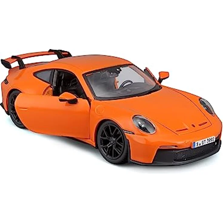 Bburago Porsche 911 GT3 (2021): Modellauto im Maßstab 1:24, Türen beweglich, orange (18-21104O) – Bild 5