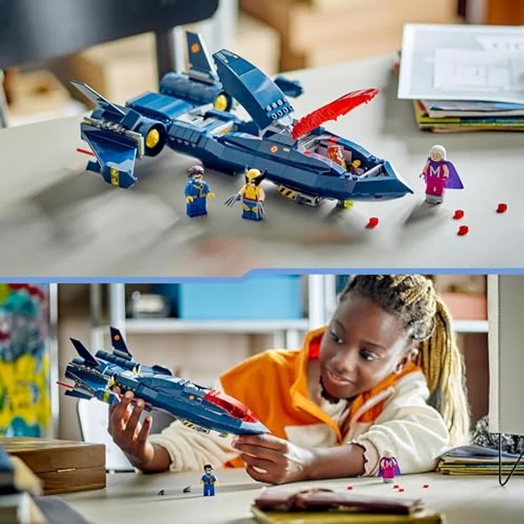 LEGO Marvel X-Jet der X-Men, Modell-Flugzeug zum Bauen mit Figuren inkl. Wolverine und Rogue, Superhelden-Spielzeug für Kinder, Geschenk für Jungs und Mädchen ab 8 Jahren 76281 – Bild 5
