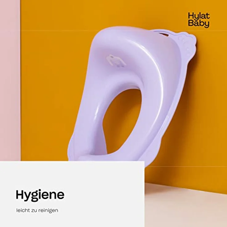 Hylat Baby Toilettensitz Kinder hilfreich beim Toilettentraining, für Mädchen und Jungen, solides Material, Antirutsch Gummi, Farbe:lila, Motiv:Yeti, Marke:Hylat Baby – Bild 5