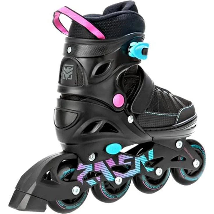 RAVEN Inlineskates Inliner Raven Oxen verstellbaer Größe Abec9 Aluminiumchassis (Mint/Pink, 34-37) – Bild 3