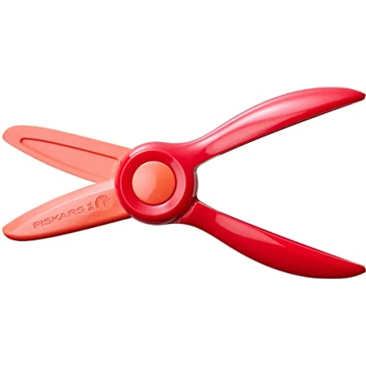 Fiskars Kinderschere, Ab 2 Jahren, Länge: 13 cm, Rot, Starter - Zum Erlernen des Schneidens, Kunststoffklingen und Griffe, Geeignet für Rechts- und Linkshänder, 1064065 – Bild 1