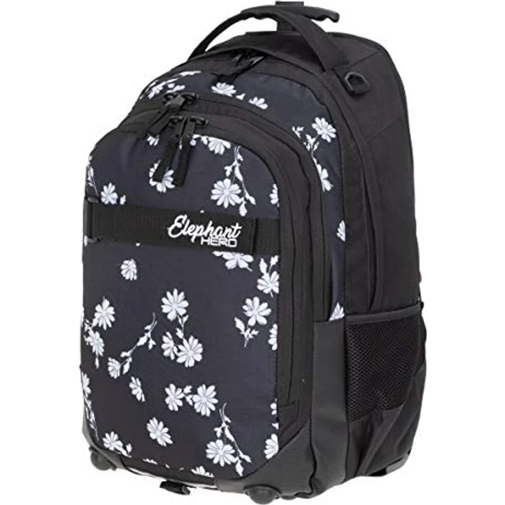 Elephant HERO Signature 3 Teile Set Trolley Schulranzen mit viel Stauraum - Schwarz/Blume – Bild 3