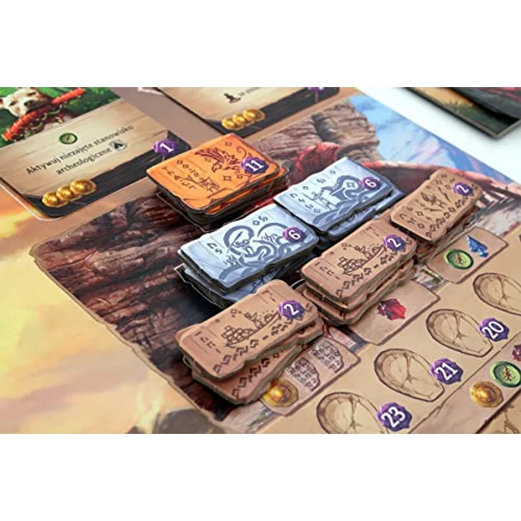 Rebel Gra Zginiona Wyspa Arnak, Brettspiel für 1-5 Spieler ab 14 Jahren, strategisches Inselabenteuer mit hochwertigen Materialien, mehrfarbig – Bild 4