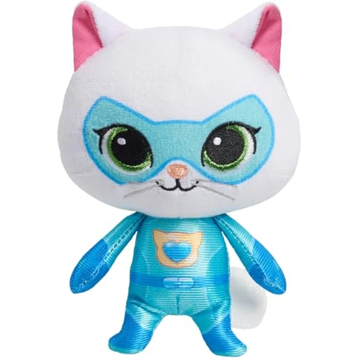 Just Play Disney Junior SuperKitties Bitsy - 16,5 cm großes Kätzchen, weicher Stoff, ab 2 Jahren – Bild 1