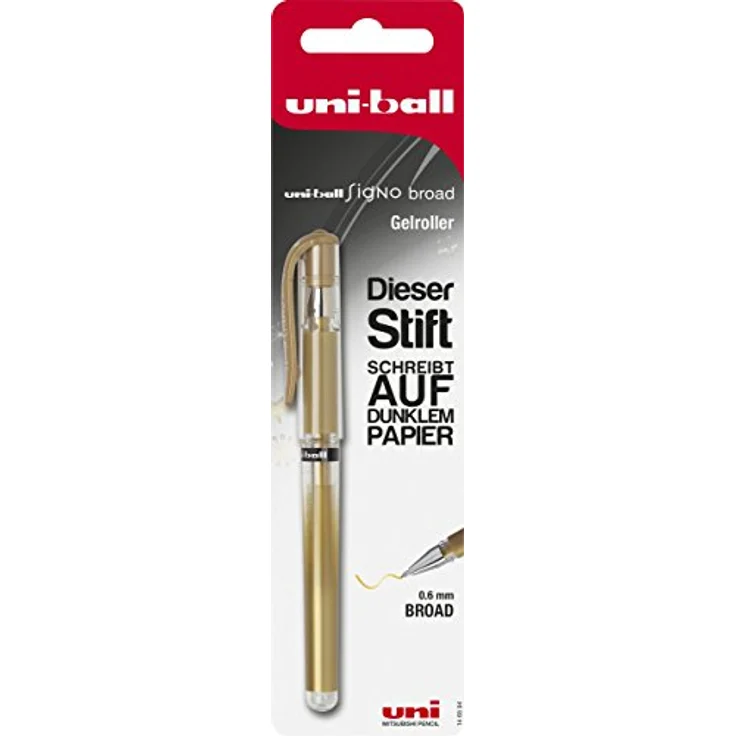 uni-ball 146894 - Gelroller Signo UM-153, Stärke: 0,6 mm, gold, 1 Stück – Bild 1