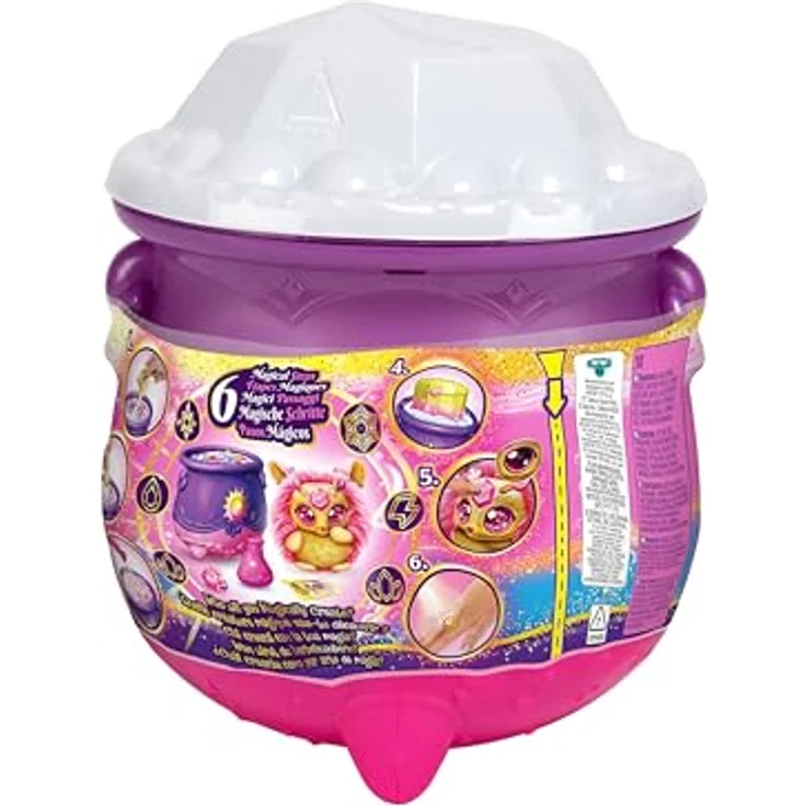Moose Magic Mixies S4, Magical Cauldron Sun, Zauberkessel mit leuchtenden Schimmereffekten und plüschigem Mixie-Freund, assortiert – Bild 4