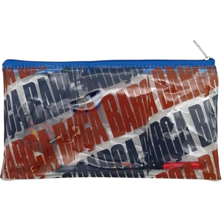 FC Barcelona Federmäppchen, Etui mit Schulmaterial inklusive Lineal, Radiergummi, Spitzer und Bleistift, blau-gelb – Bild 2