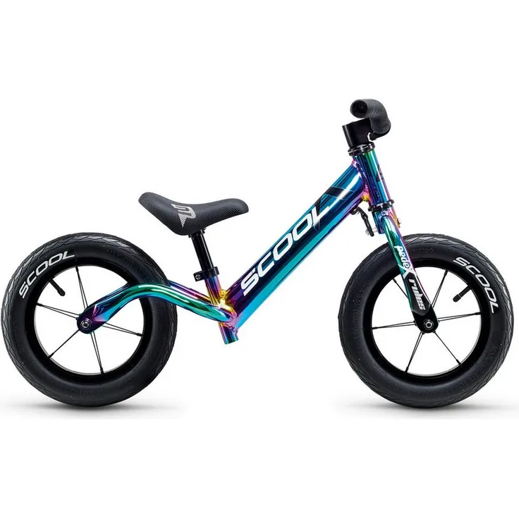 S’COOL Laufrad pedeX Rainbow, 12 Zoll, geeignet ab 1 Jahr, leicht und wendig für optimale Balanceförderung