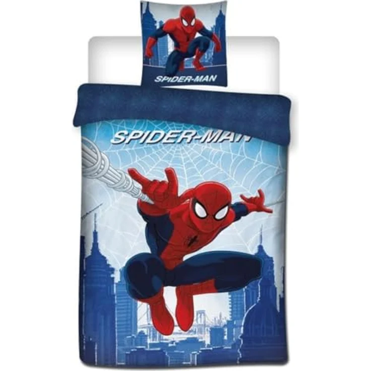 Aymax Parure de lit réversible Spiderman, 2-teilige Kinderbettwäsche, 140 x 200 cm, schadstoffgeprüft nach OEKO-TEX Standard 100