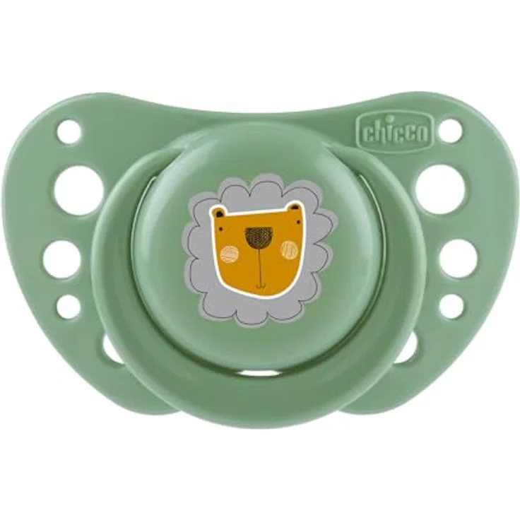 Chicco PhysioForma Schnuller Air, anatomisch & funktionell, unterstützt physiologische Atmung, Grün, 2 Stück, für 0-6 Monate – Bild 2