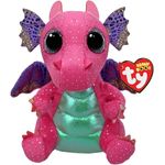 TY Beanie BOOS 15 cm Spitfire, Plüschtier mit niedlichem Design für Kinder und Sammler, pink