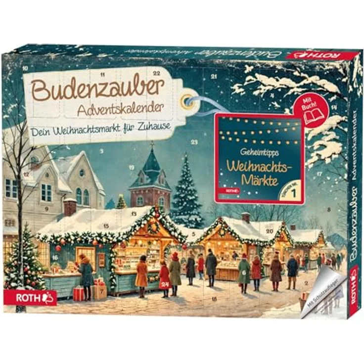 Huber-Kölle Budenzauber Adventskalender, 24 Überraschungen für weihnachtliche Vorfreude, flaches Format