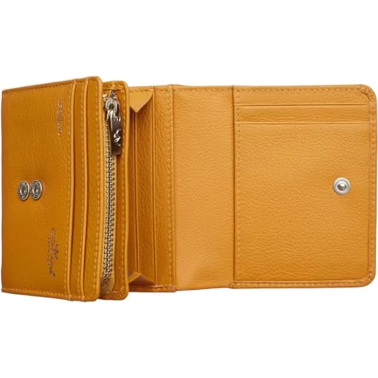 Golden Head Madrid RFID Protect Zipped Billfold Coin Wallet Gamboge, Kinderportemonnaie mit vielfältigen Fächern für Karten und Münzgeld, in Herzblatt-Design – Bild 2