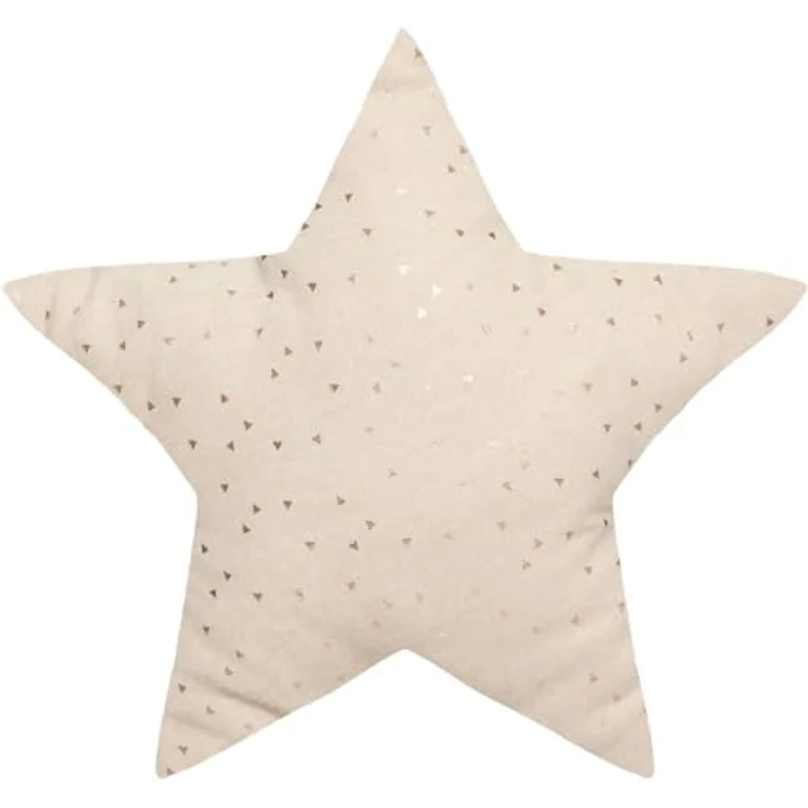 Atmosphera for kids Zierkissen in Sternform, Beige, aus Baumwolle, 40x40 cm, für Kinderzimmer – Bild 1