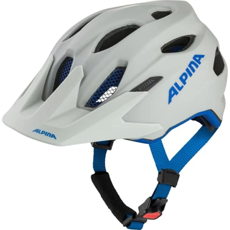 ALPINA Unisex Jugend Carapax JR. Fahrradhelm, Smoke-Grey Blue matt, 51-56 - Leichtgewichtig mit optimalen Schutzfeatures – Bild 1