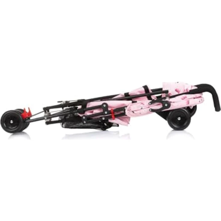 Chipolino Amaya Buggy - Kinderwagen mit verstellbarem Sonnendach, zusammenklappbar, Korb, rosa schwarz – Bild 4