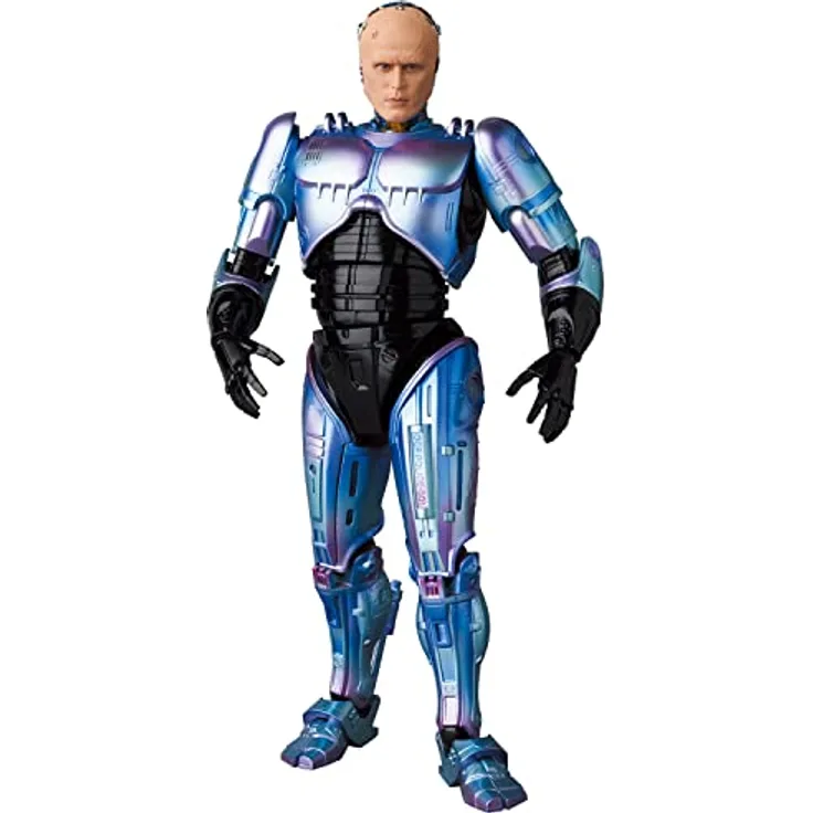 Medicom MAFEX No.196 Robocop 2, Actionfigur mit Murphy Head Version, Gesamthöhe ca. 160 mm, verstellbarer Figurenständer, vorgefräste Detailteile