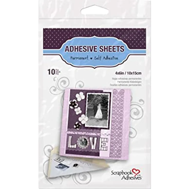 3L Scrapbook Adhesives by Klebebögen Value Pack, Durchscheinend, 10x15cm