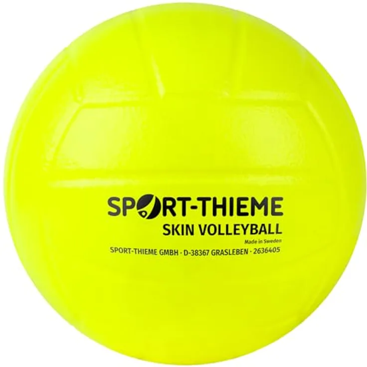Sport-Thieme Weichschaum Volleyball Skin-Ball, desinfizierbar und abwaschbar, Ø 21 cm, griffig, leuchtend gelb, 348 g