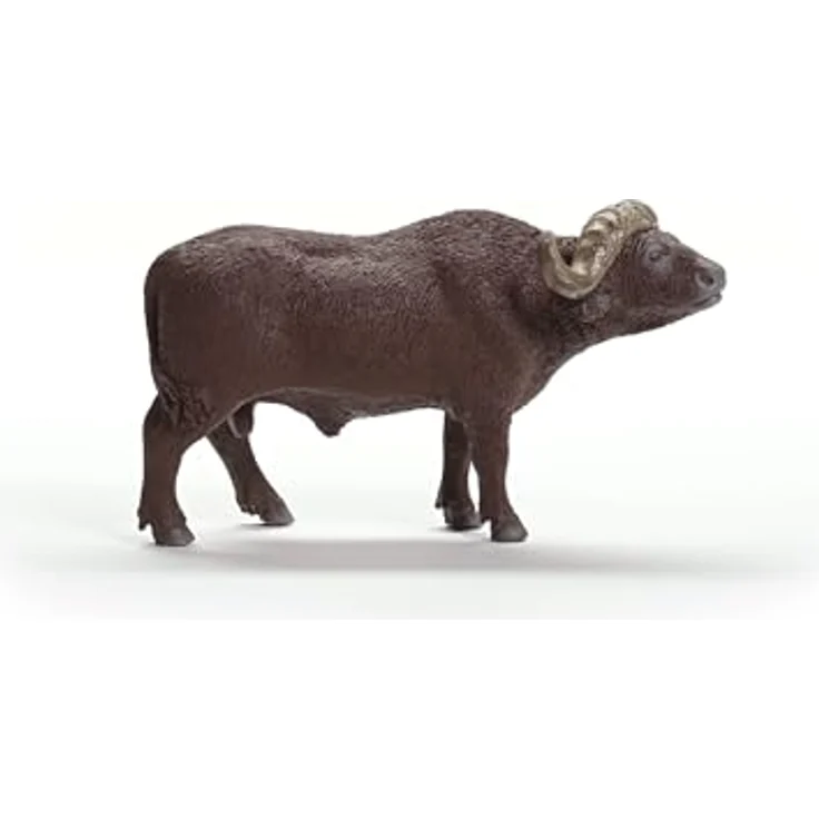 Schleich Kaffernbüffel Figur Wild Life, ca. 13 x 3,5 x 7 cm, detailgetreue Nachbildung des Syncerus caffer – Bild 4
