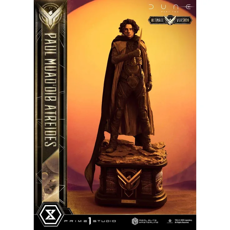 Prime 1 Studio Dune: Part Two Real Elite Masterline Statue 1/3 Paul Atreides, 90 cm, inklusive Bonus-Teile Muad'Dib und Thumper, limitiert auf 400 Stück