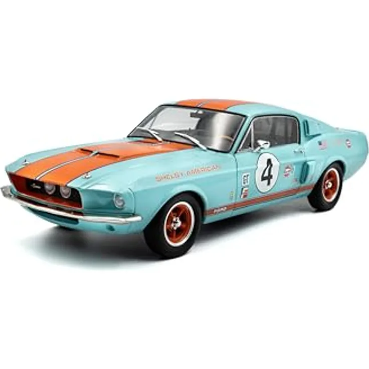 Solido 1:18 Shelby GT500 Gulf Racing Tribute, detailgetreues Spielzeugauto in mehrfarbiger Gulf Racing Gestaltung, 47,3 cm lang