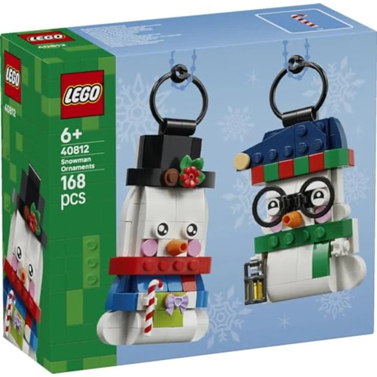 LEGO Icons 40812 Deko-Schneemänner, Bauset mit 2 baubaren Figuren, Aufhängeringen und festlichen Accessoires, 168 Teile, für Kinder ab 6 Jahren – Bild 10