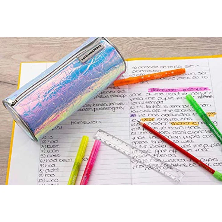 Eberhard Faber 551404 Textmarker mit Keilspitze, in Neon Farben mit Glitzer, 4er Etui, bunt – Bild 4