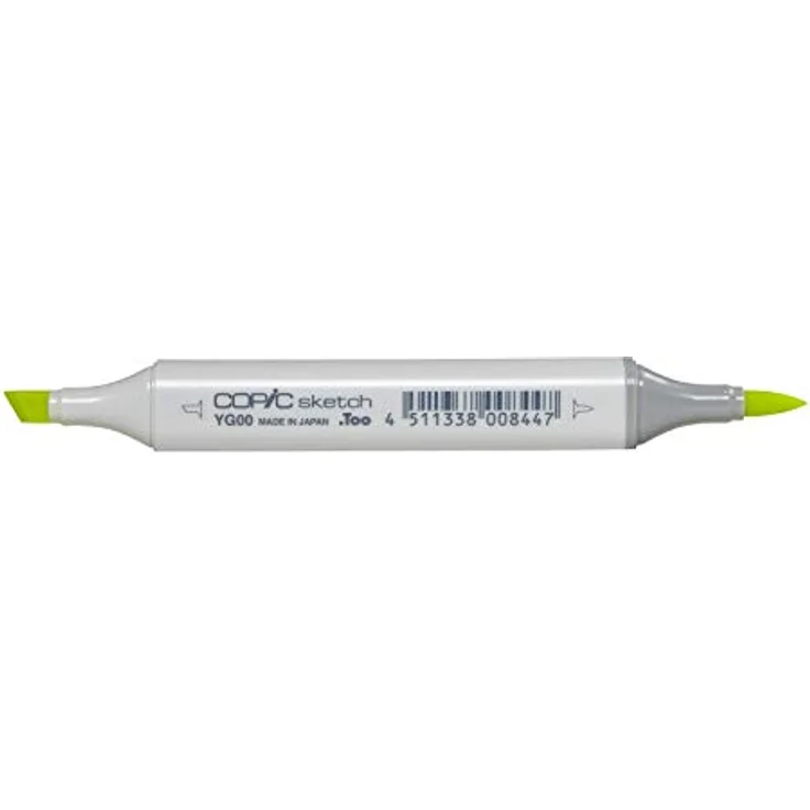 Copic COPIC Sketch Marker Typ YG - 00, Mimosa Yellow, professioneller Pinselmarker mit Super-Brush-Spitze und Medium-Broad-Spitze – Bild 2