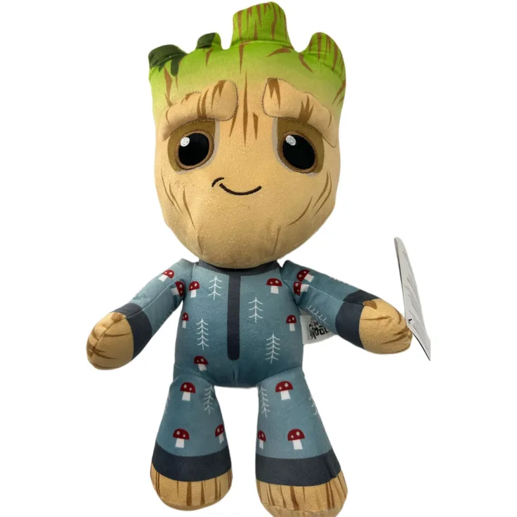 MARVEL Groot I Am Groot Plüsch Kuscheltier 35 cm im Schlafanzug, superweiches Stofftier für Kinder und Fans