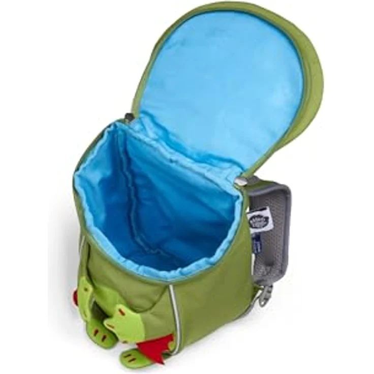 Affenzahn Kleiner Freund Drache Kindergartenrucksack, 4 Liter, grün, mit gepolsterten Schulterträgern und Brustgurt – Bild 6