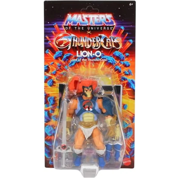 Masters of the Universe Origins & Thundercats Leo Actionfigur, ca. 14 cm, beweglich, abnehmbare Rüstung, Zubehör mit Schwert und Mini-Comic, JFW93 – Bild 4