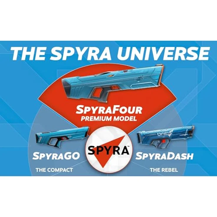 SPYRA SpyraFour – Premium Wasserblaster mit maximaler Leistung, mehr Reichweite, 1,5L Tank, adaptive Blast Modes (Rot) – Bild 5