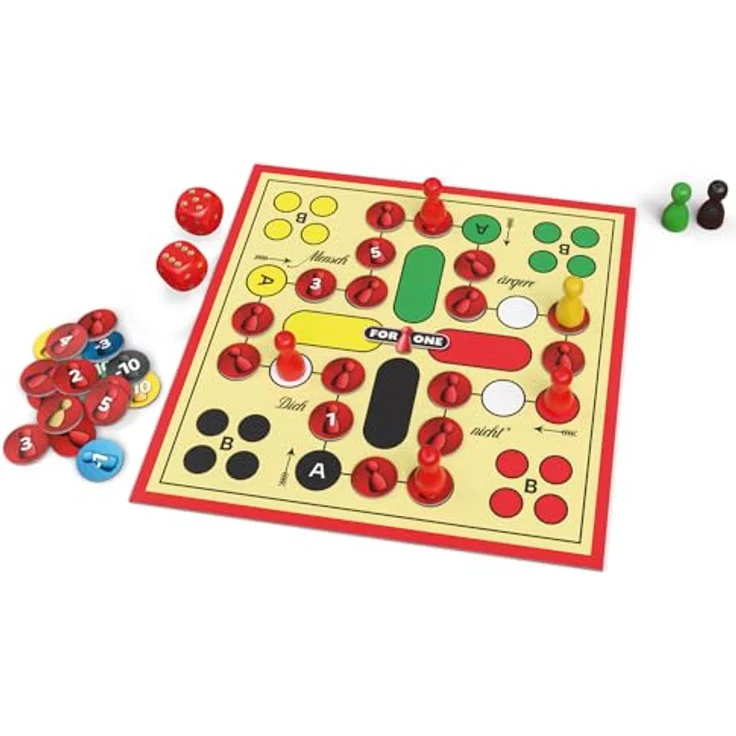 Schmidt Spiele 49470 for One, Mensch ärgere Dich Nicht, Würfelspiel - Langer Spielspaß durch spannende Levelstruktur, für 1 Person, ab 8 Jahren, ca. 15 Minuten – Bild 3