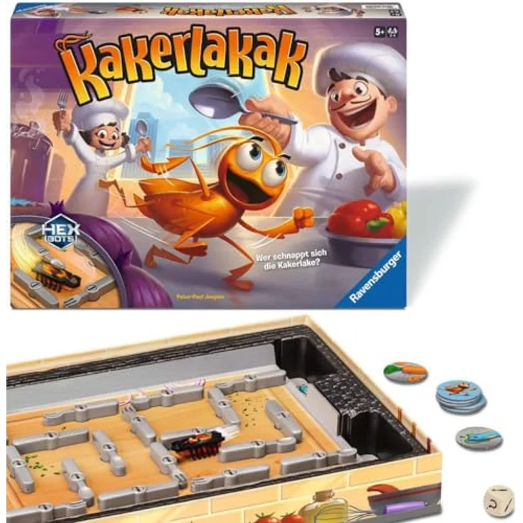 Ravensburger 20800 - Kakerlakak - Aktionsspiel mit elektronischer Kakerlake, Kinderspiele ab 5 Jahren, für 2-4 Personen, Familienspiele, jetzt im neuen Design – Bild 4