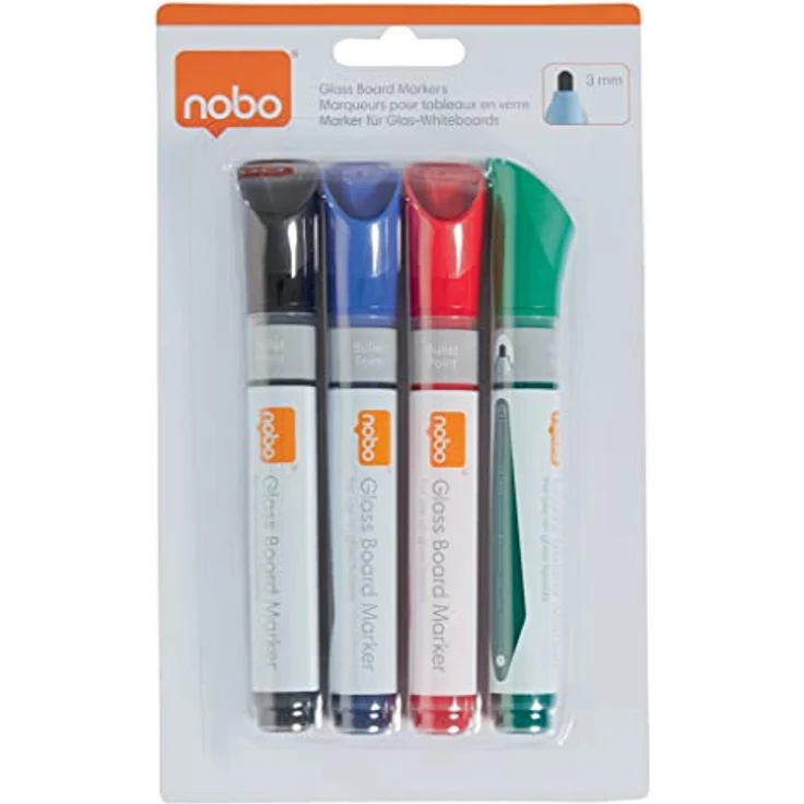 Generic Nobo Glasboardmarker 1905324, 4er Set Filzstifte in 4 Farben – Bild 8