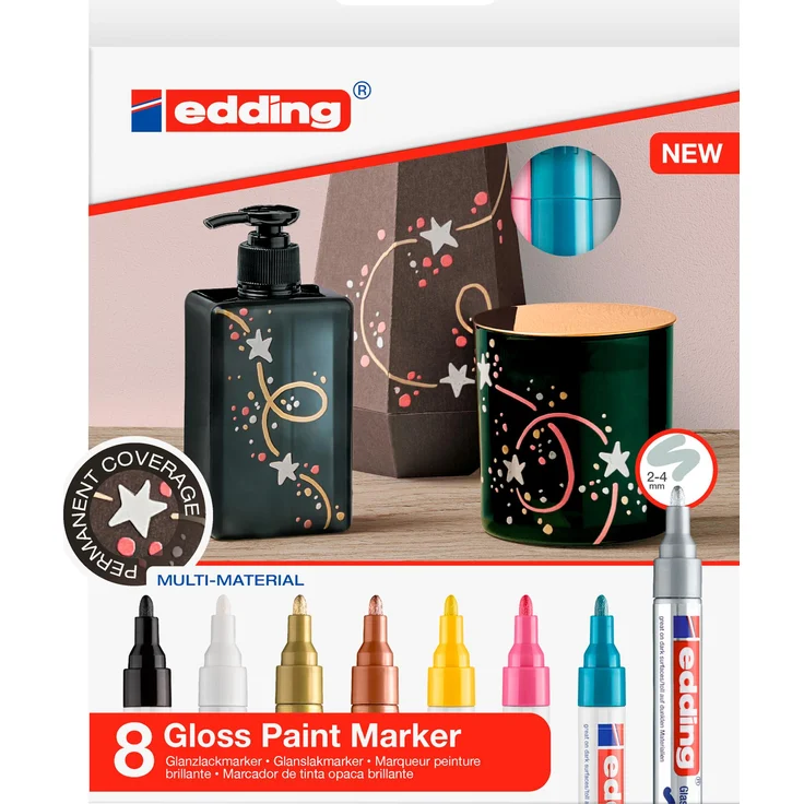 Edding, Marker, Glanzlackmarker (Multi, 8, 4 mm) – Bild 1