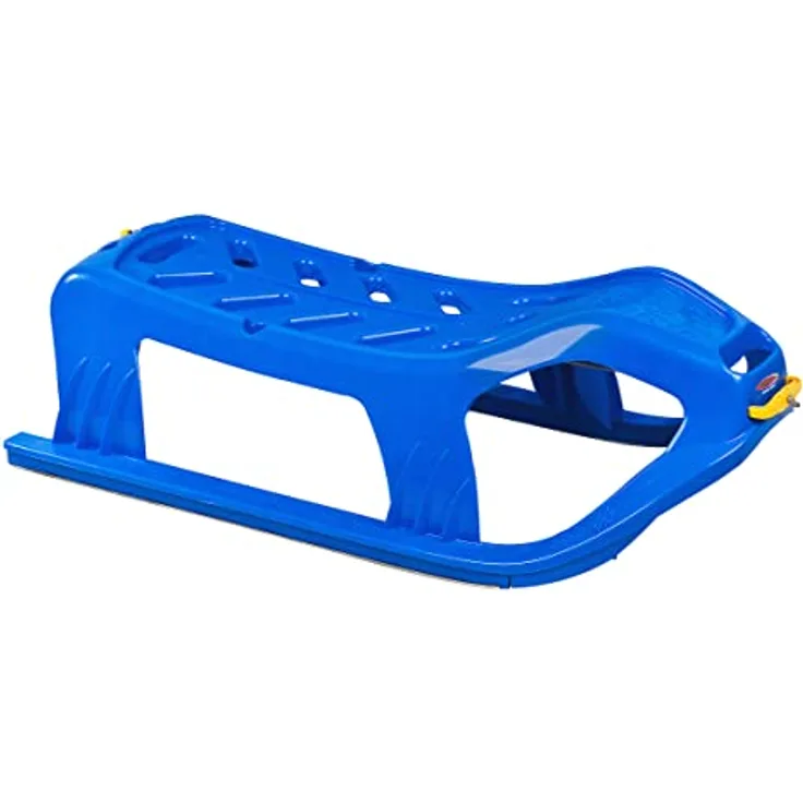 JAMARA 461121 Play Schlitten Snow-Star 90cm-Metallkufen, Seil mit Griff zum Ziehen, schlagzäher Kunststoff, blau