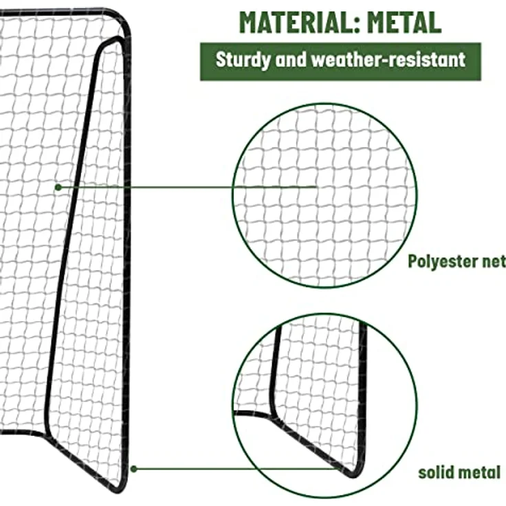 Umbro Fußballtor - 300 x 120 x 205 cm - Metall - Inkl. 7 Bodenhaken - Schwarz – Bild 3