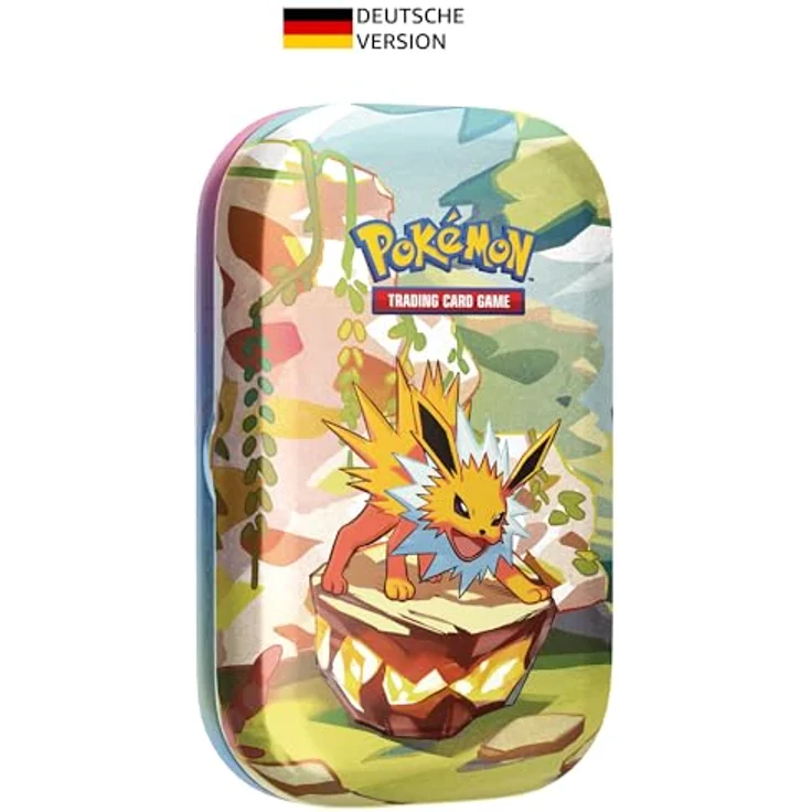 Pokémon Mini-Tin-Box Karmesin & Purpur – Prismatische Entwicklungen: Blitza (2 Boosterpacks & 1 Münze) - Fantastische Illustration von Blitza – Bild 1