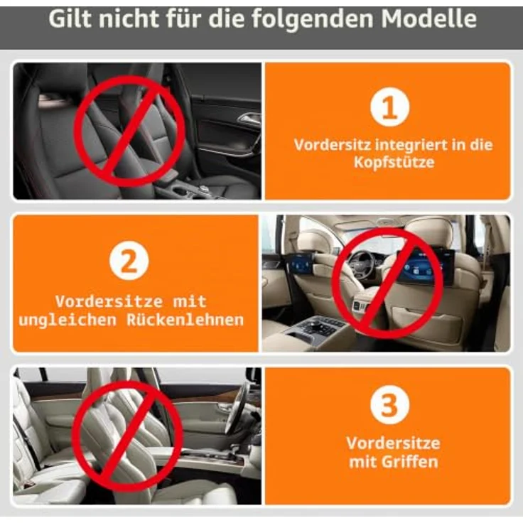 Diboniur Rückenlehnenschutz Auto Kinder, Auto Organizer mit 10 Taschen, transparenter Tablet-Halter für iPad bis 10,5 Zoll, dicke Ausführung, schwarz – Bild 5