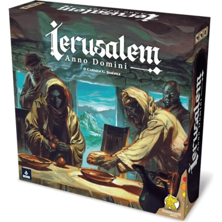 Strohmann Games Ierusalem: Anno Domini, Brettspiel über das letzte Abendmahl mit strategischem Kartenspiel-Elementen
