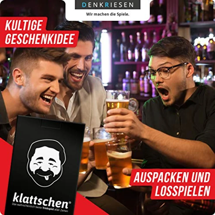DENKRIESEN klattschen® Mädelsabend, Kult-Trinkspiel mit 60 Spielkarten und 25 abwechslungsreichen Aufgaben, ideal für Junggesellenabschiede und Spieleabende – Bild 4