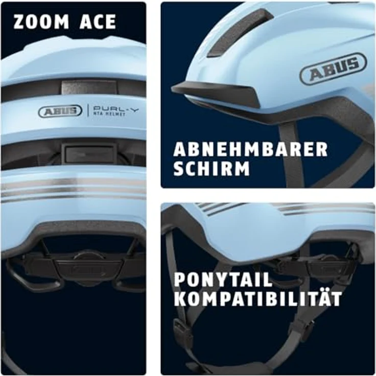 ABUS Fahrradhelm PURL-Y – NTA-Schutzhelm für E-Bike und S-Pedelec – Hellblau, Größe L – Bild 3