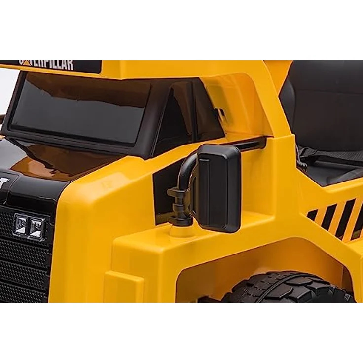 sun baby Kinder Elektro Kipper mit Akku Elektroauto für Kinder 3 bis 6 Jahre, Motorsound, Hupe, Vorwärts- und Rückwärtsgang (Gelb) – Bild 3