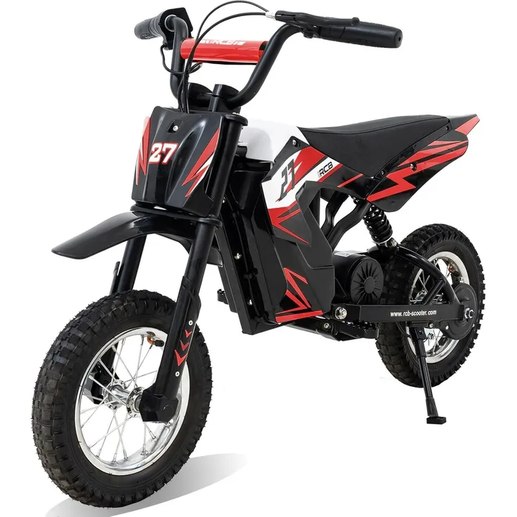 RCB Elektro Motorrad Kinder, 12 Zoll Elektromotorrad mit Leistungsstarker Motor, Max 25km/h, Reichweite 15KM, Moto Crossbike in leuchtenden Farben, für Kinder ab 3-12 Jahren