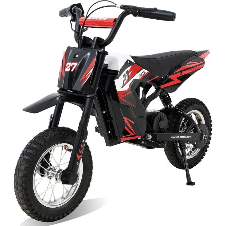 RCB Elektro Motorrad Kinder, 12 Zoll Elektromotorrad mit Leistungsstarker Motor, Max 25km/h, Reichweite 15KM, Moto Crossbike in leuchtenden Farben, für Kinder ab 3-12 Jahren