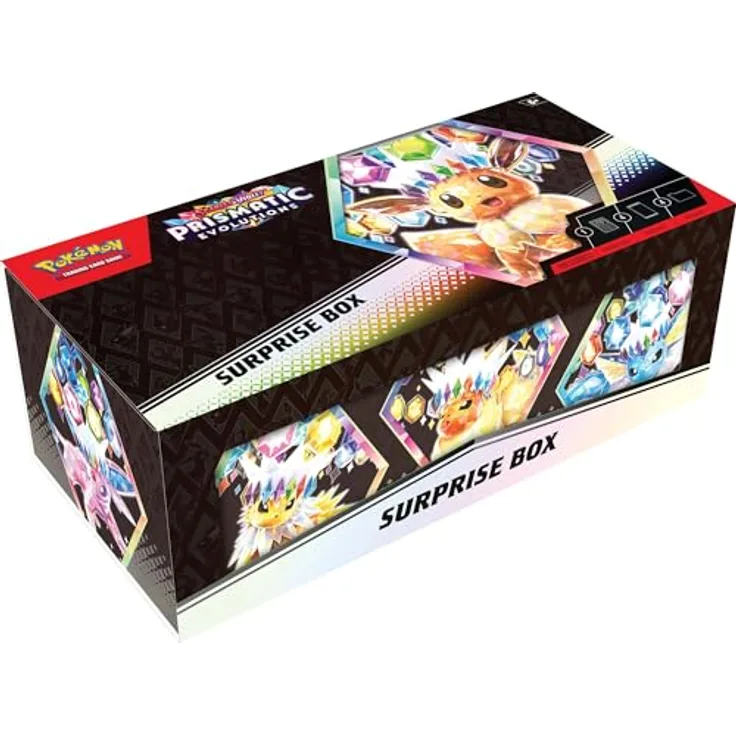 The Pokemon Company POKÉMON 10096 Scarlet & Violet 8.5 Prismatc Evolution Surprise Box mit vier Prismatic Evolutions Boosterpacks