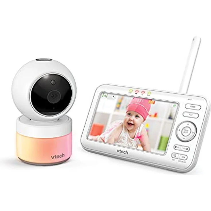 VTech, Babyphone, Mobiles Kindermädchen, LCD-Bildschirm, 5-Zoll-Kamera, drehbar – Bild 4